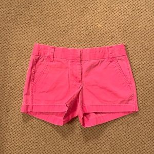 J. Crew Chino Ahorts in Neon Pink